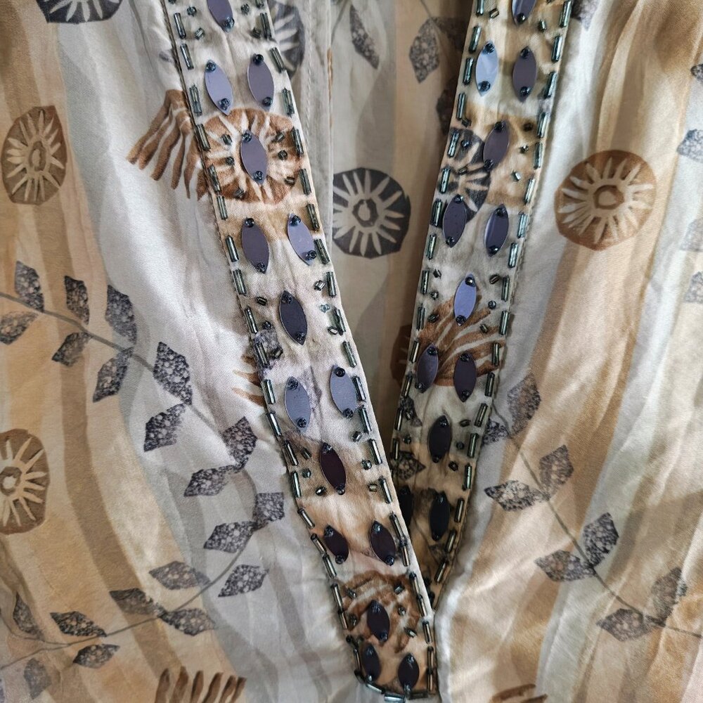 Vintage Embellished Silk Blouse - Picture 9 of 11